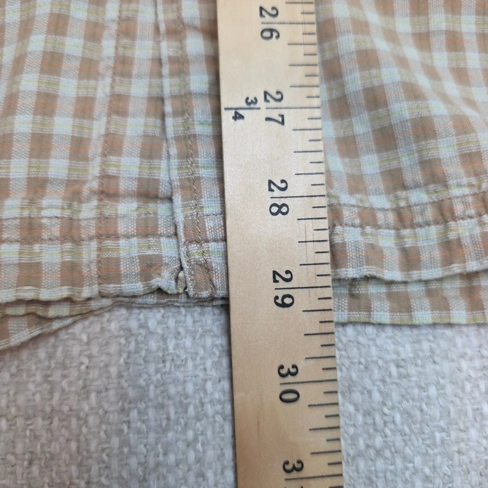 The North Face Mens XL TG Plaid Gingham Short Sleeve Button Up Shirt Tekware